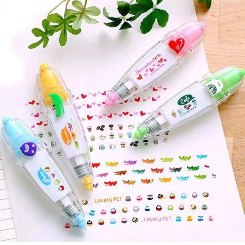 Miếng Dán Sửa Chữa Băng Keo Họa Tiết Ren Động Vật Hoạt Hình Dễ Thương Trang Trí Phong Cảnh diy