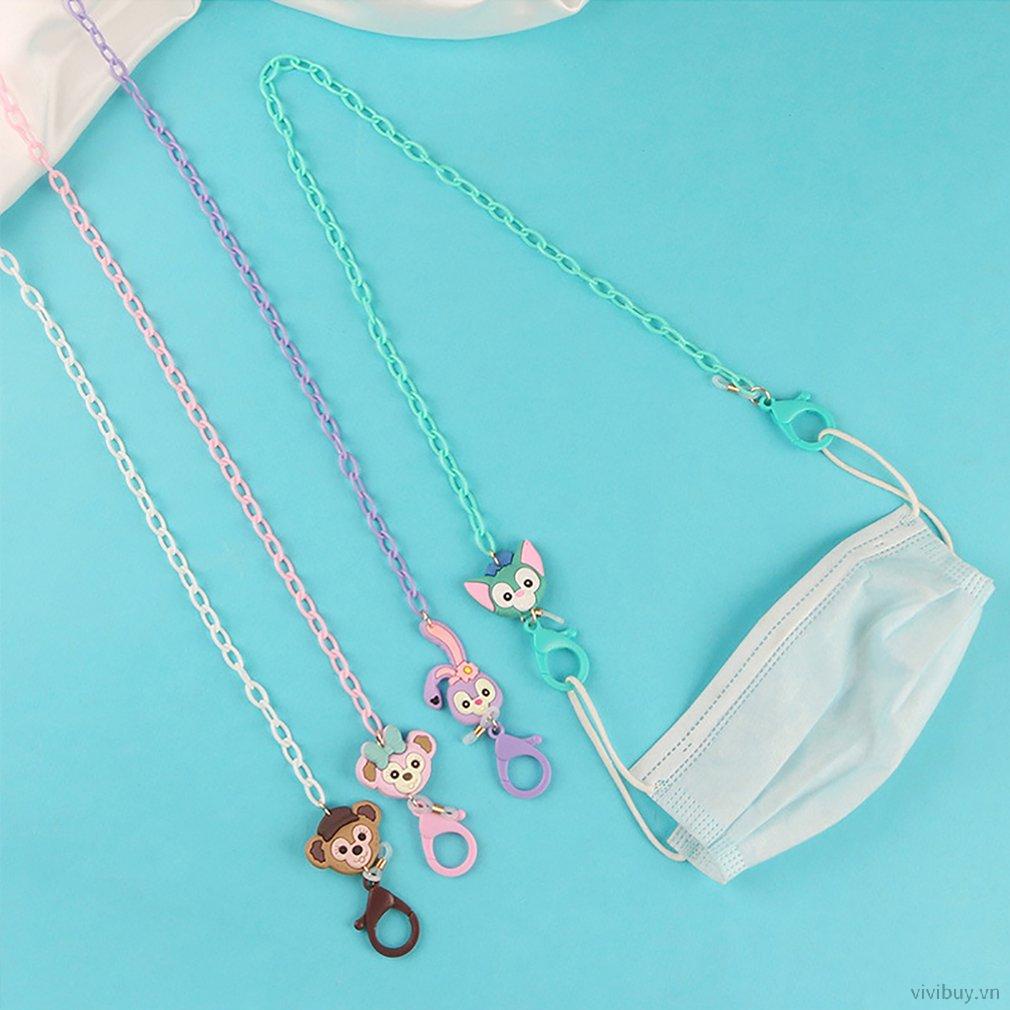 Dây Đeo Khẩu Trang 64cm Bằng acrylic Chống Thất Lạc Hình Gấu Hoạt Hình Dễ Thương Cho Bé