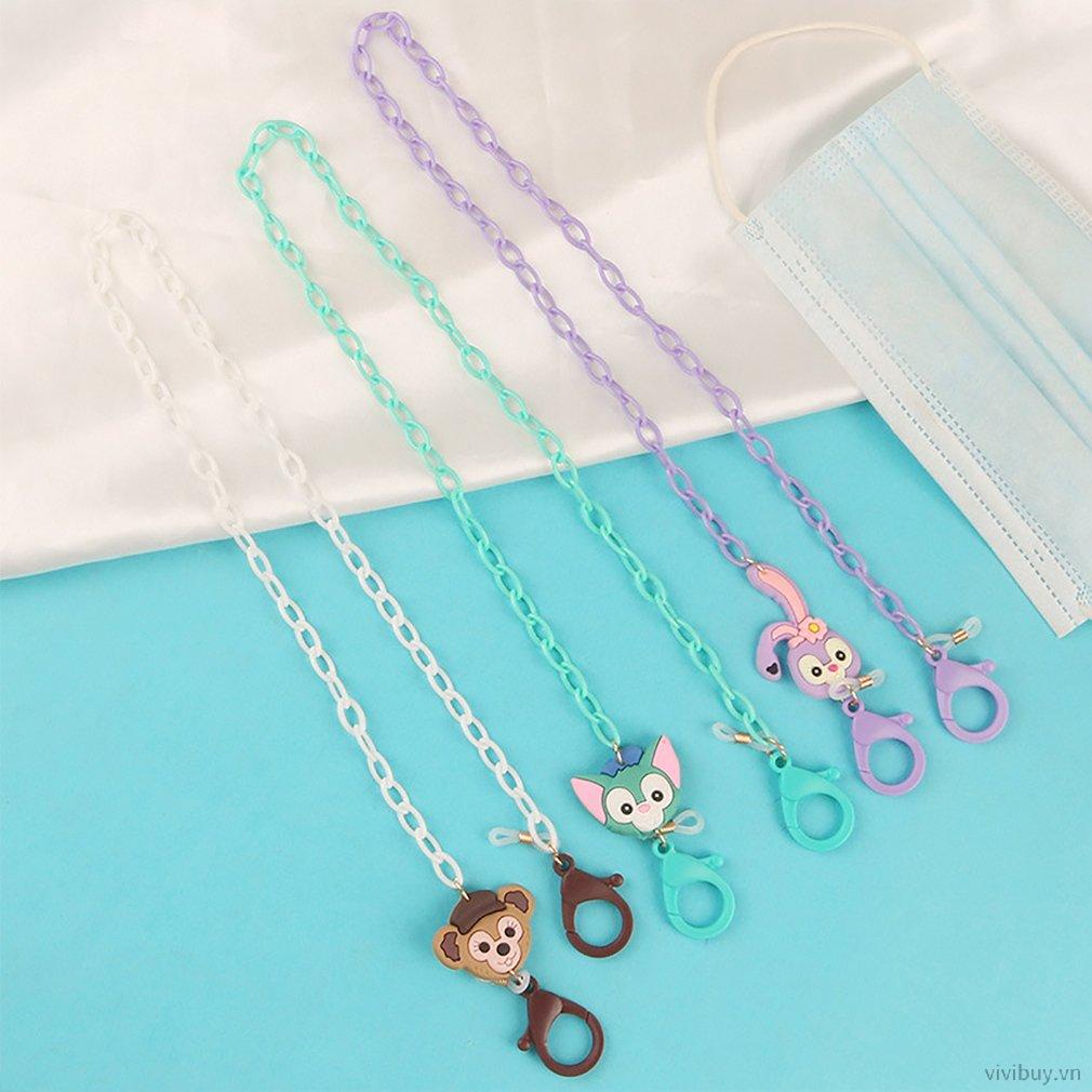Dây Đeo Khẩu Trang 64cm Bằng acrylic Chống Thất Lạc Hình Gấu Hoạt Hình Dễ Thương Cho Bé