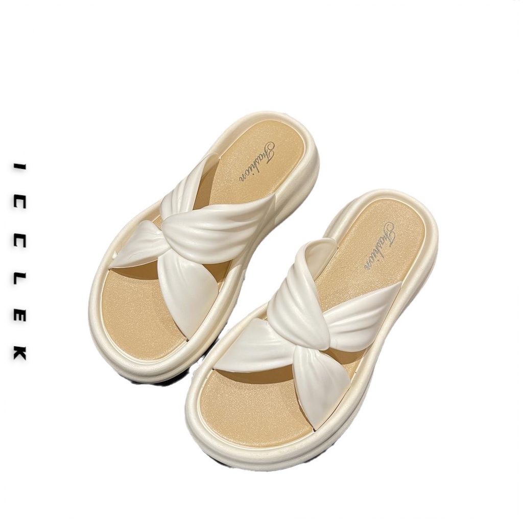 ICCLEK dép nữ dép bánh mì nữ Thoải mái Giày dép B90H2WN 34Z230826