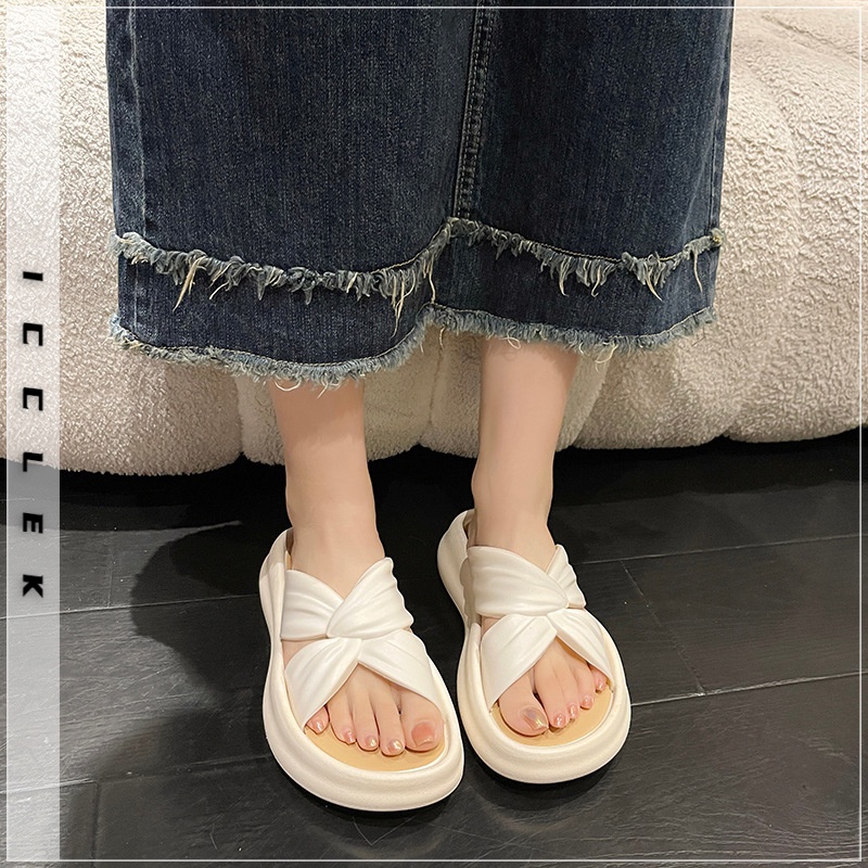 ICCLEK dép nữ dép bánh mì nữ Thoải mái Giày dép B90H2WN 34Z230826