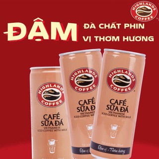 Lốc 6 lon cà phê sữa Highlands 185ml
