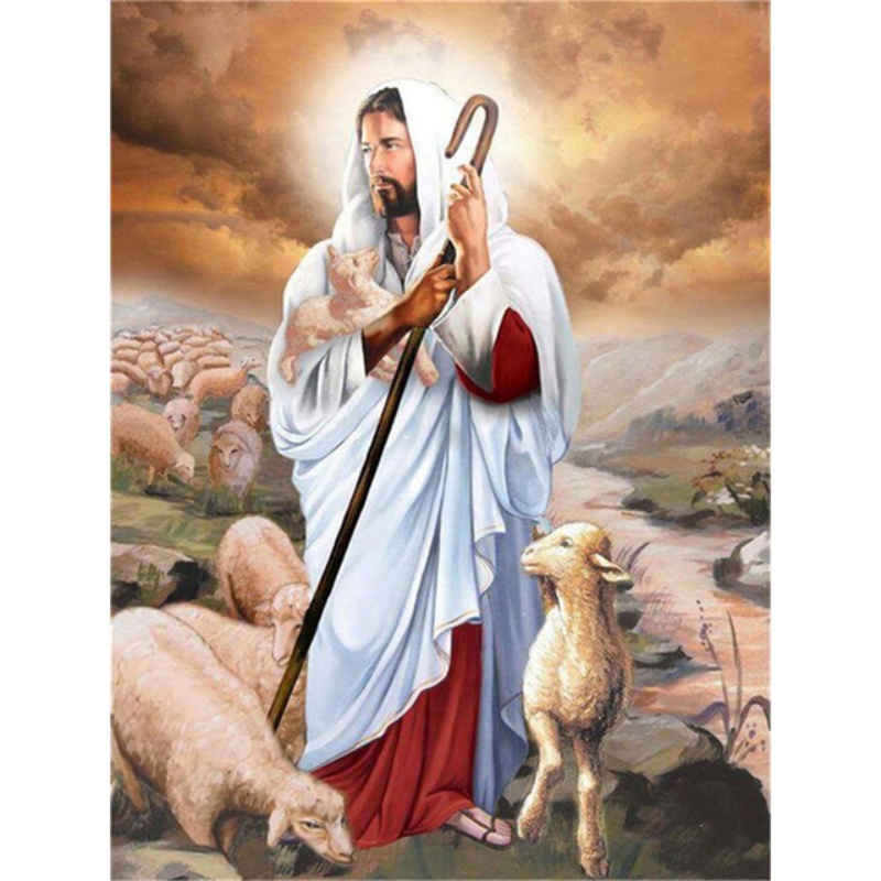 Bộ Tranh Thêu Chữ Thập Tự Làm Hình Chúa Giêsu Và Chúa Giêsu