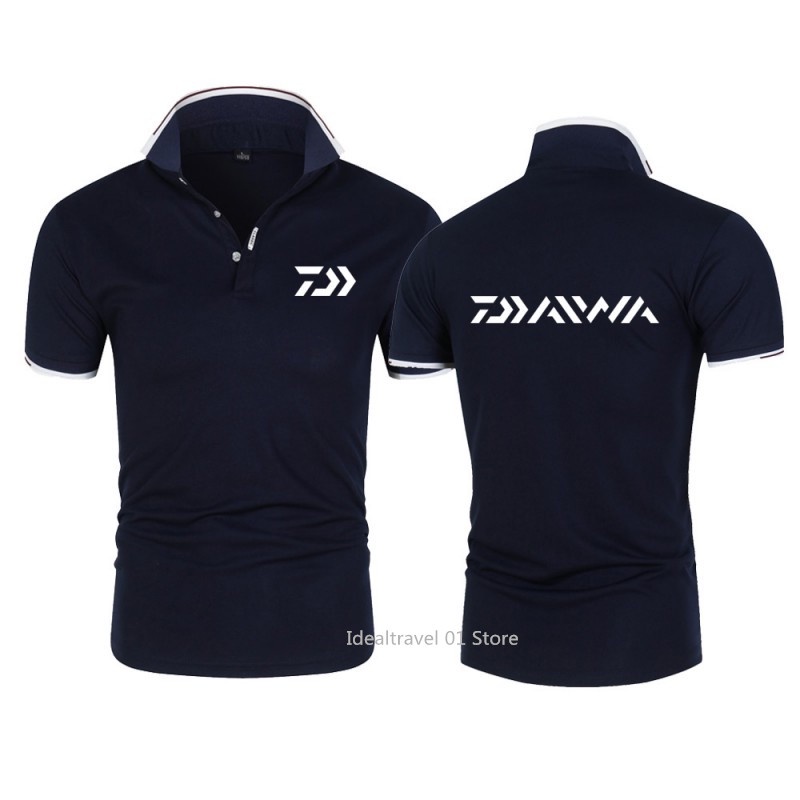 Daiwa Áo Thun polo Tay Ngắn Màu Trơn In Họa Tiết Thời Trang Mùa Hè Cho Nam