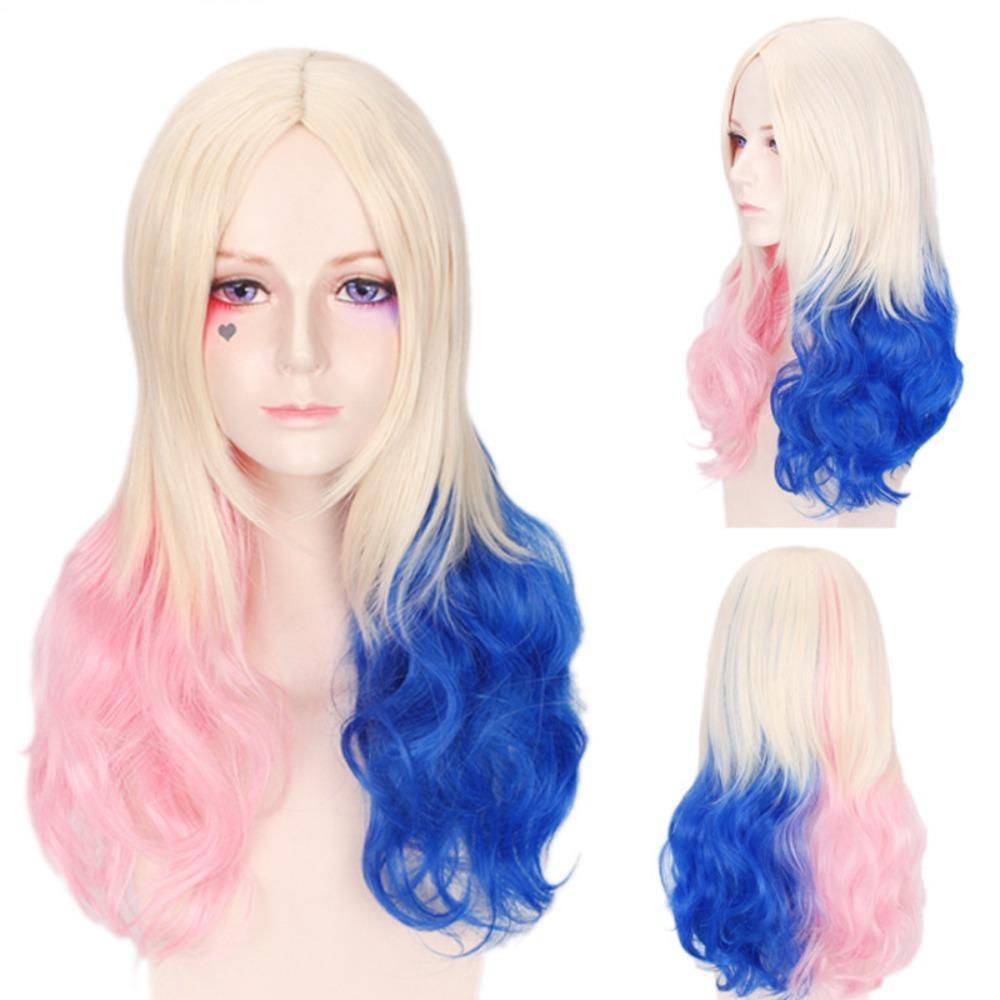 Tóc Giả cosplay harley quinn 1 Màu gradient Chất Lượng Cao