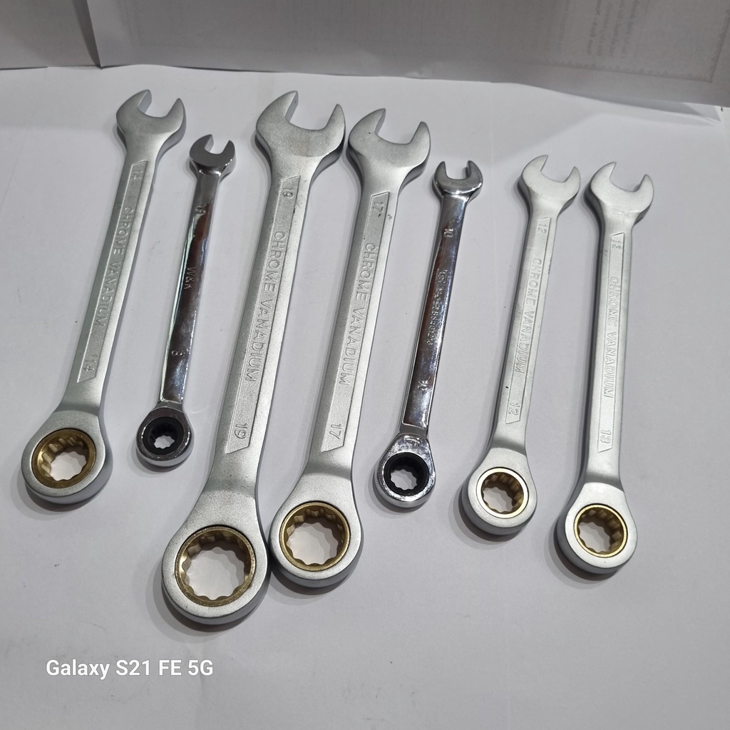 Cà Lê Vòng Miệng Tự Động đủ size KAPUSI từ 8 -19 mm thép CR-V chịu lực cao 50BV30, bánh cóc 72 răng 360 độ