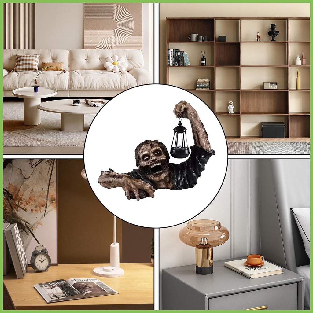 Tượng zombie Có Đèn led Trang Trí halloween