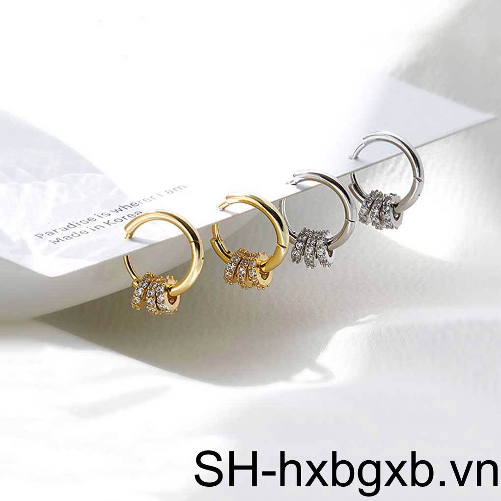 Set 2 Khuyên Tai Kim Loại Thanh Lịch Cho Nữ