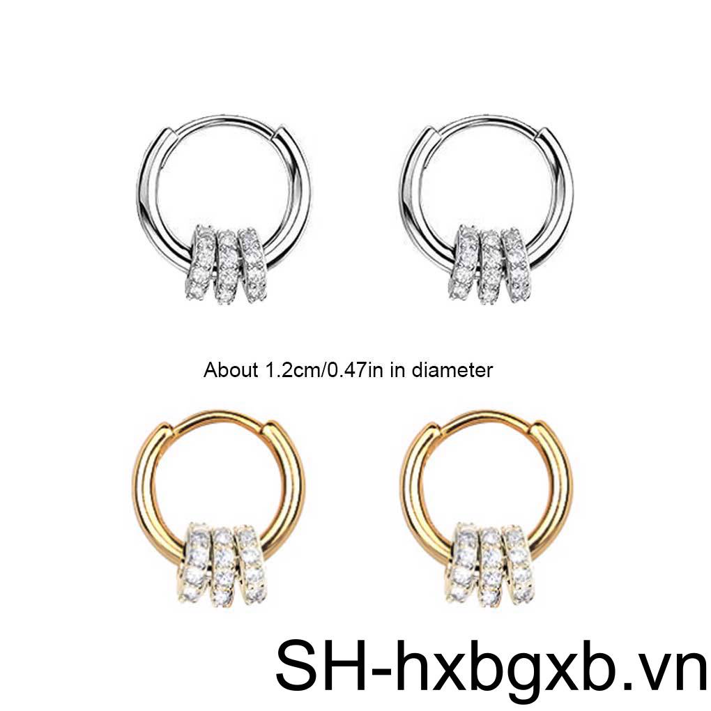 Set 2 Khuyên Tai Kim Loại Thanh Lịch Cho Nữ
