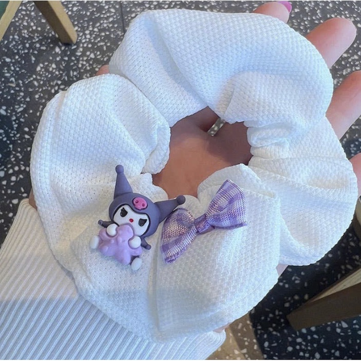 Buộc Tóc Scrunchies Kuromi Hàng To Đẹp Dễ Thương