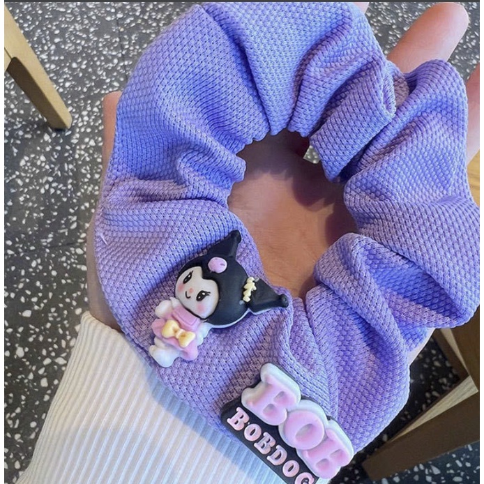 Buộc Tóc Scrunchies Kuromi Hàng To Đẹp Dễ Thương
