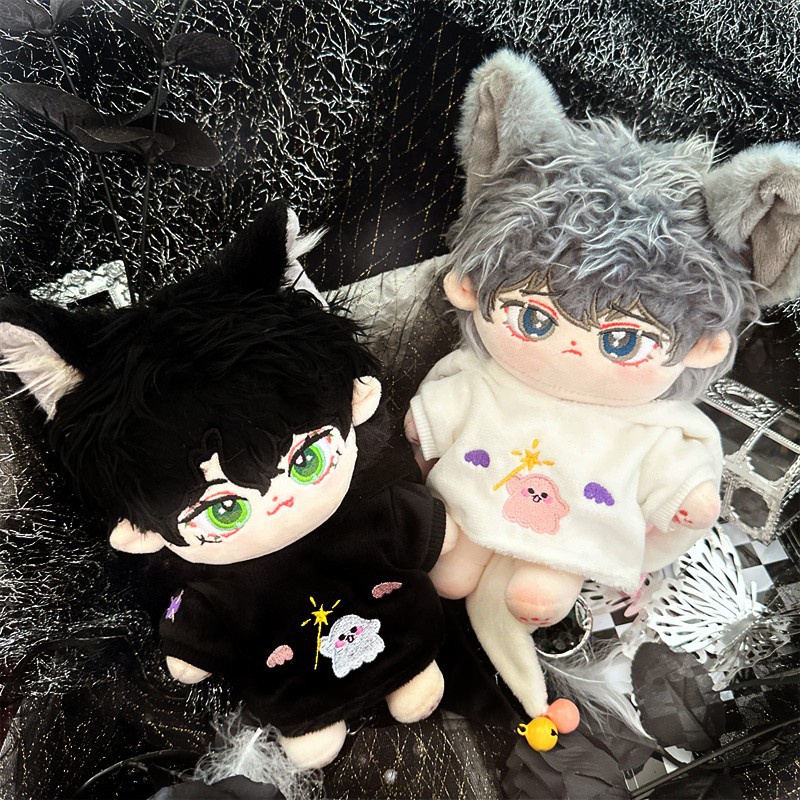 Búp Bê Vải cotton 20cm Màu Trắng Đen Dễ Thương Cho Bé Trai