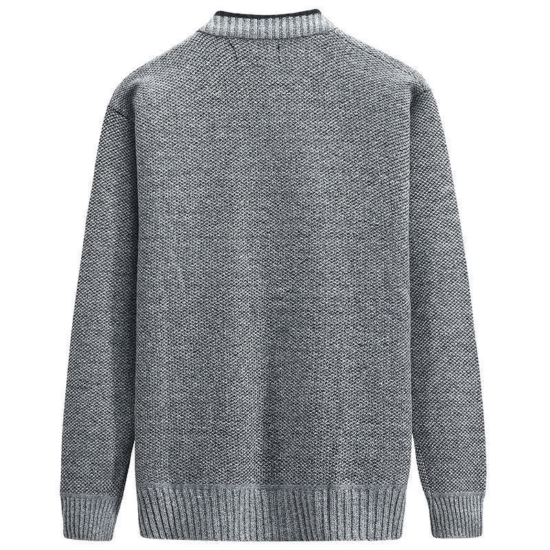 Áo sweater Tay Dài Cổ Tròn Màu Sắc Đơn Giản Cho Đàn Ông Trung Niên