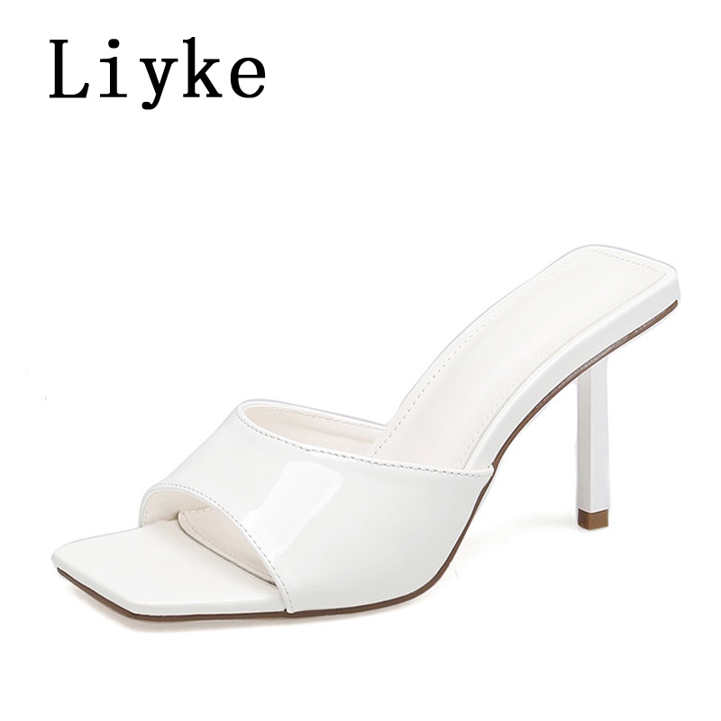 Liyke Dép Cao Gót Mũi Vuông Phong Cách Đường Phố Gợi Cảm Cho Nữ