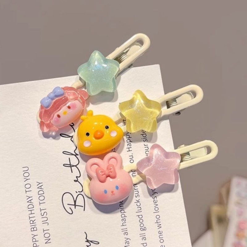 Set 2 Kẹp Tóc Hoạt Hình Dễ Thương Cho Nữ 2023