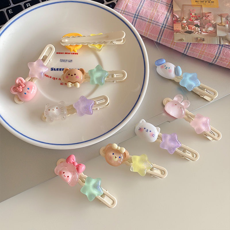Set 2 Kẹp Tóc Hoạt Hình Dễ Thương Cho Nữ 2023