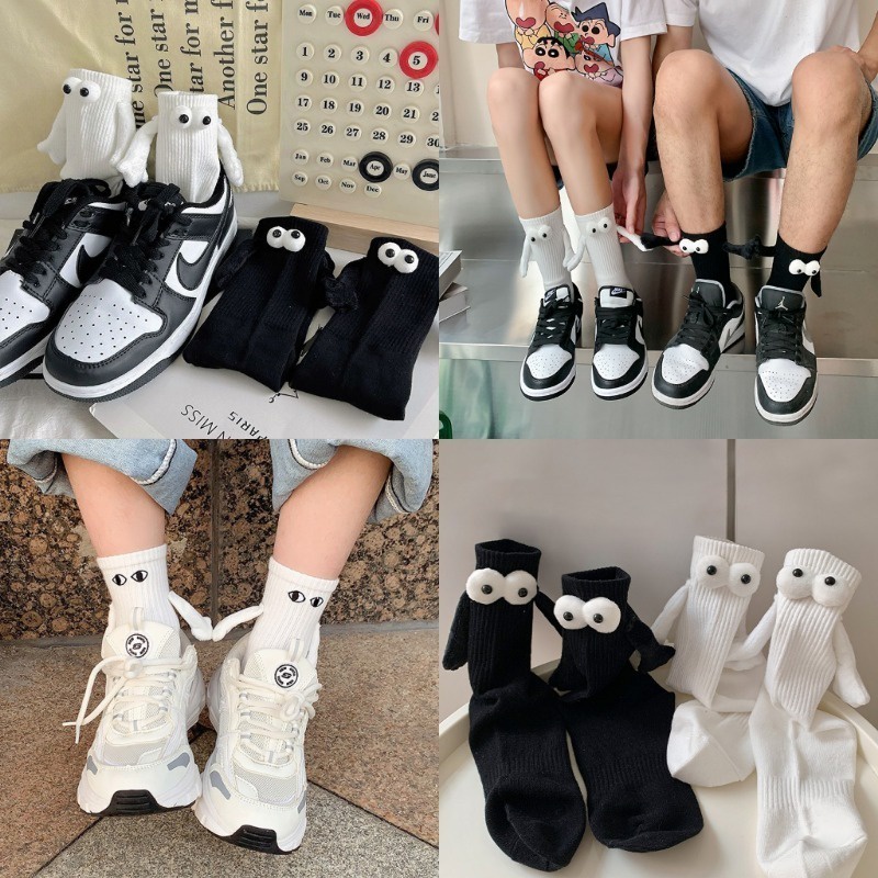 Đôi Vớ cotton Xỏ Ngón Từ Tính in Hình Bàn Tay 3d Sáng Tạo