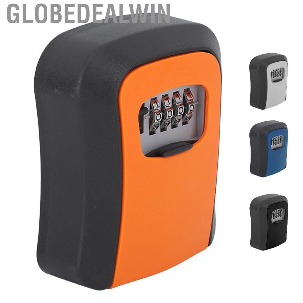 Globedealwin Key Lock Box  Portable Storage Lockbox Wall Mounted for Outdoor