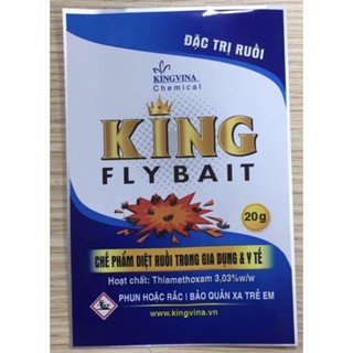 THUỐC DIỆT RUỒI KING FLY BAIT bột dạng gói  pha 20gr