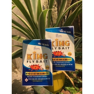 THUỐC DIỆT RUỒI KING FLY BAIT bột dạng gói  pha 20gr