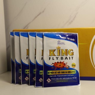 THUỐC DIỆT RUỒI KING FLY BAIT bột dạng gói  pha 20gr