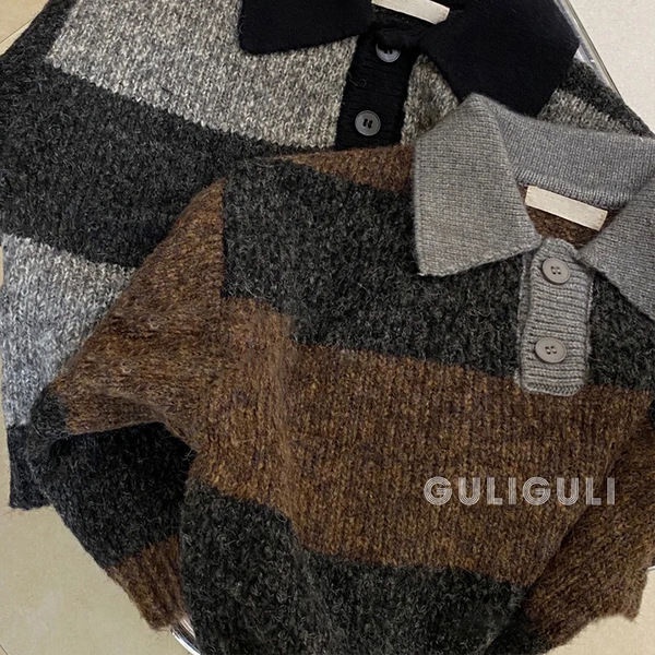 Áo Len Tay Dài Phong Cách Hàn Quốc Thời Trang Thu Đông Cho Bé Trai