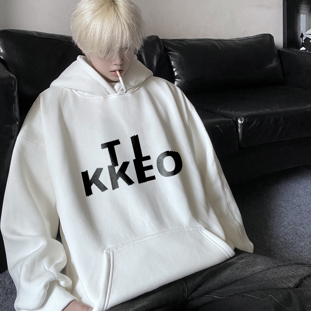 IFNICEFUTURE Mới Áo hoodie Lót Nhung Dày Dặn Dáng Rộng Thời Trang Thu Đông Cho Cặp Đôi