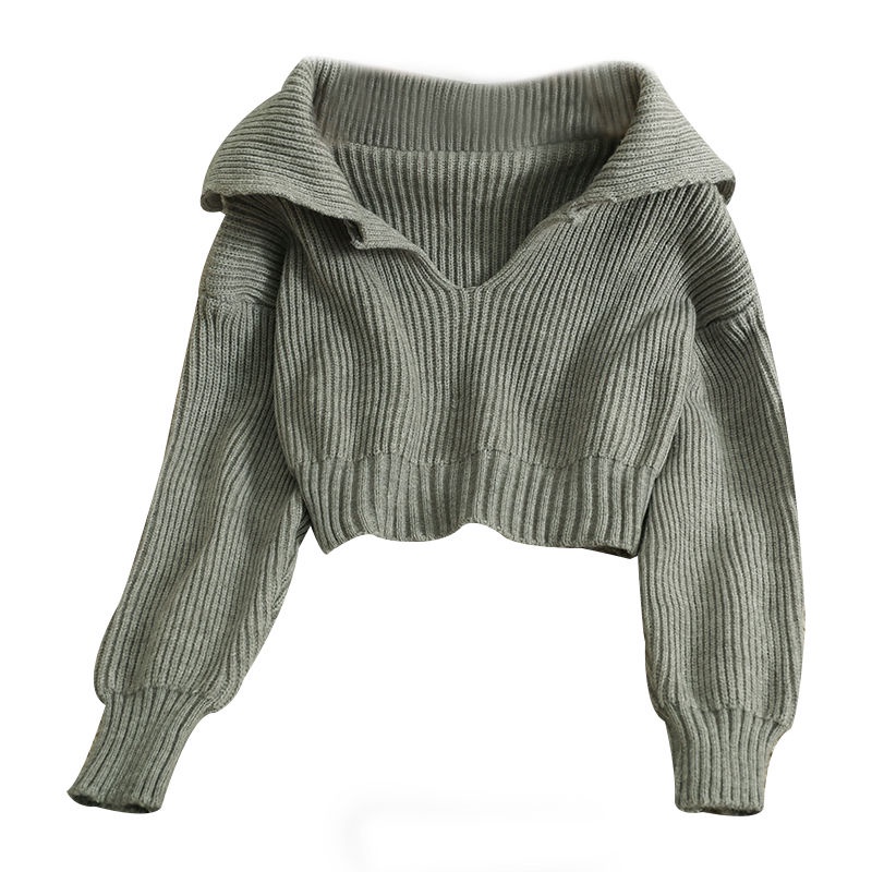 Áo sweater Cổ v Tay Dài Dáng Ôm Thời Trang Thu Đông 2023 Cho Nữ