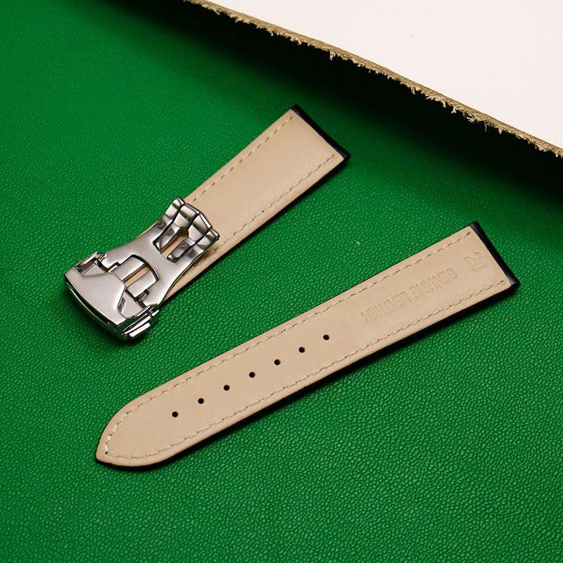 8/28✈Omega Dây Đeo Đồng Hồ Bằng Da Ngựa Điên Có Khóa Cài Phù Hợp Cho seahorse speedmaster butterfly fly