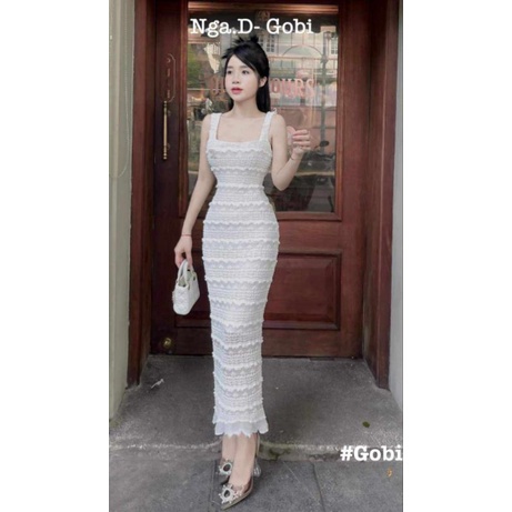 Váy body 2s ren dáng dài sang chảnhh