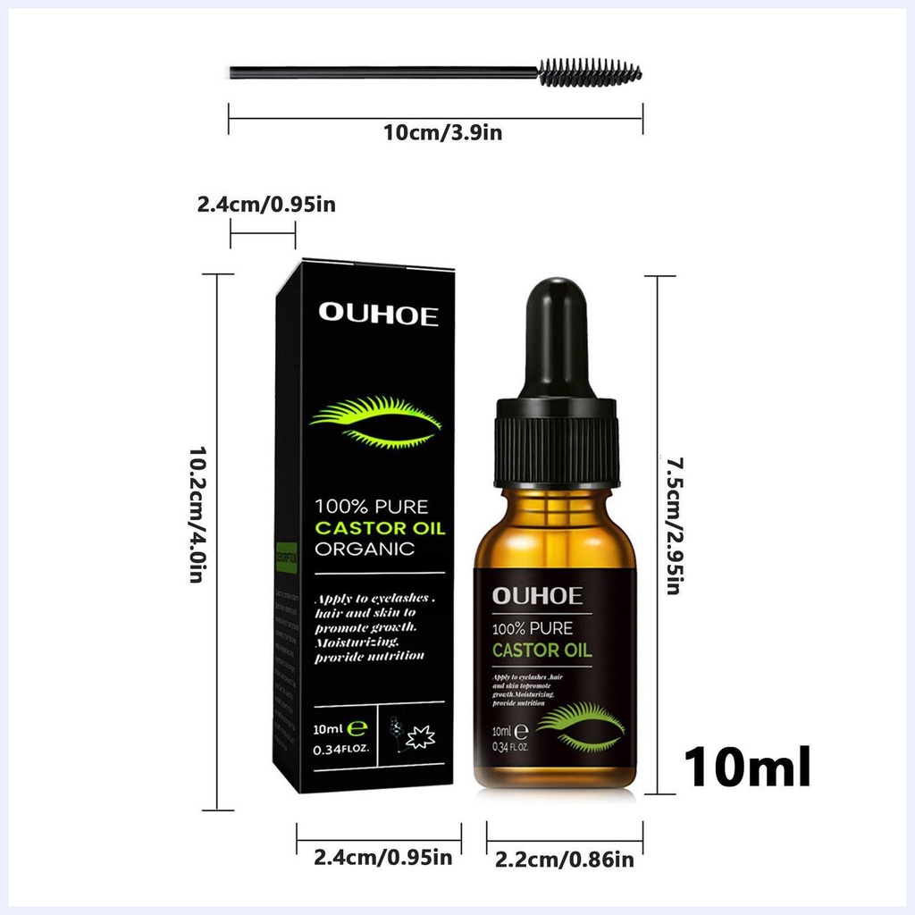 Tinh Dầu Kích Thích Mọc Lông Mi 10ml Dưỡng Ẩm Lâu Trôi