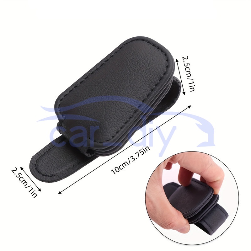 Kẹp Giữ Mắt Kính Bằng Da pu Thông Dụng Cho Xe Hơi
