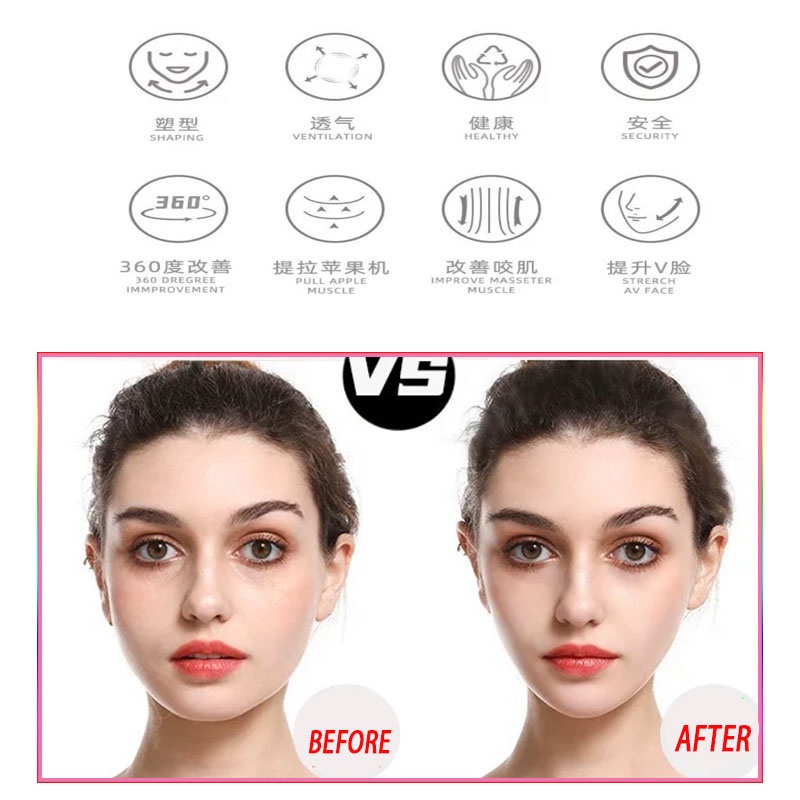 Mặt Nạ Nâng Cơ Mặt / Tạo Cằm Chữ v / Làm Thon Gọn Toàn Diện Thoáng Khí