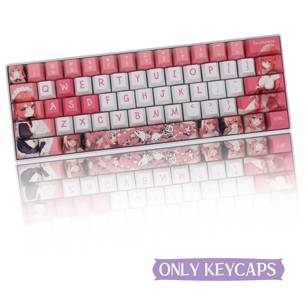 Anime Keycaps Bàn Phím Cơ anime Hai Chiều diy Tùy Chỉnh pbt cherry profile
