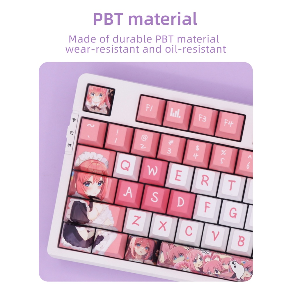 Anime Keycaps Bàn Phím Cơ anime Hai Chiều diy Tùy Chỉnh pbt cherry profile