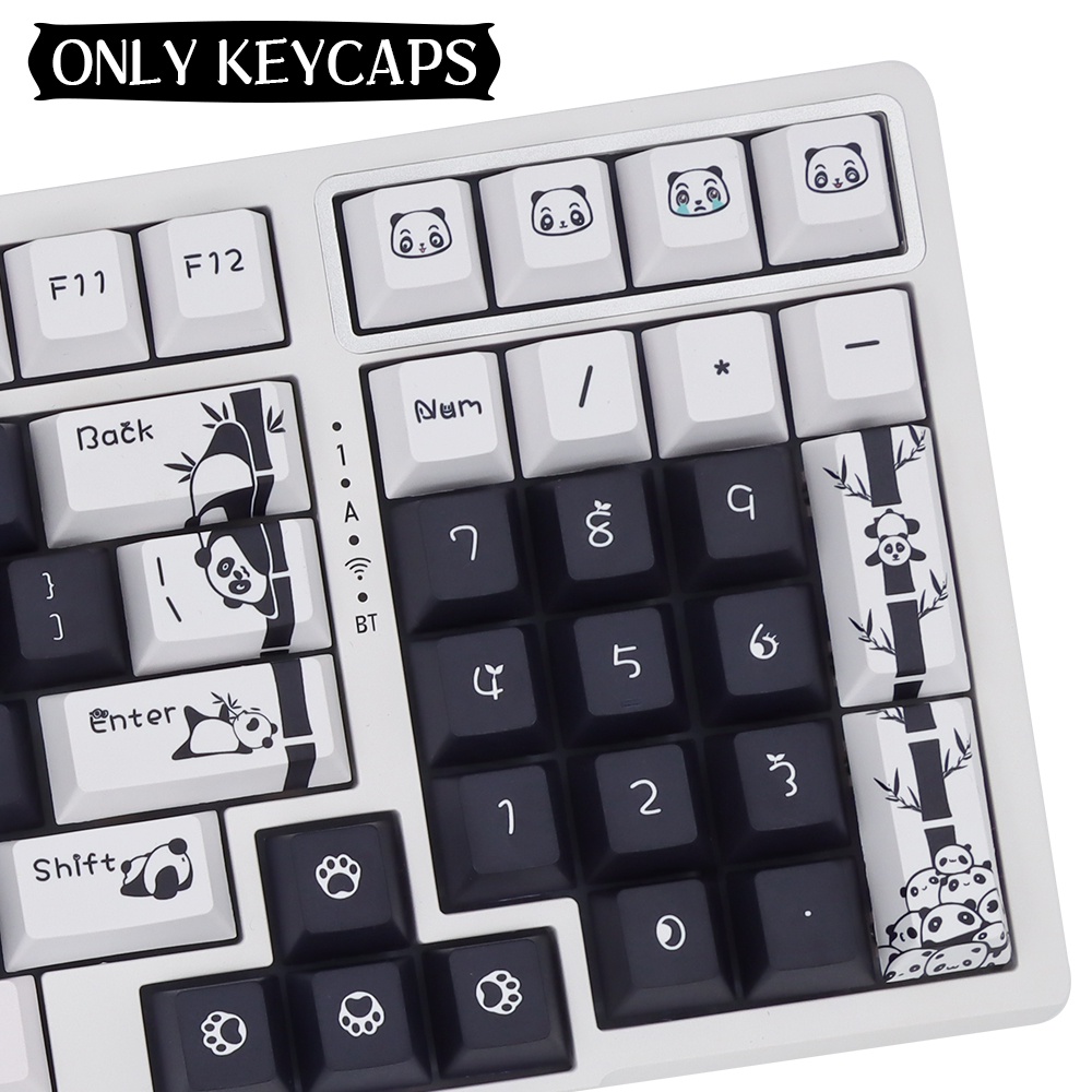 Panda Keycaps Nắp Đậy Phím pbt Màu Trắng Đen Cho Bàn Phím Cơ 60% 61 64 68 71 75 81