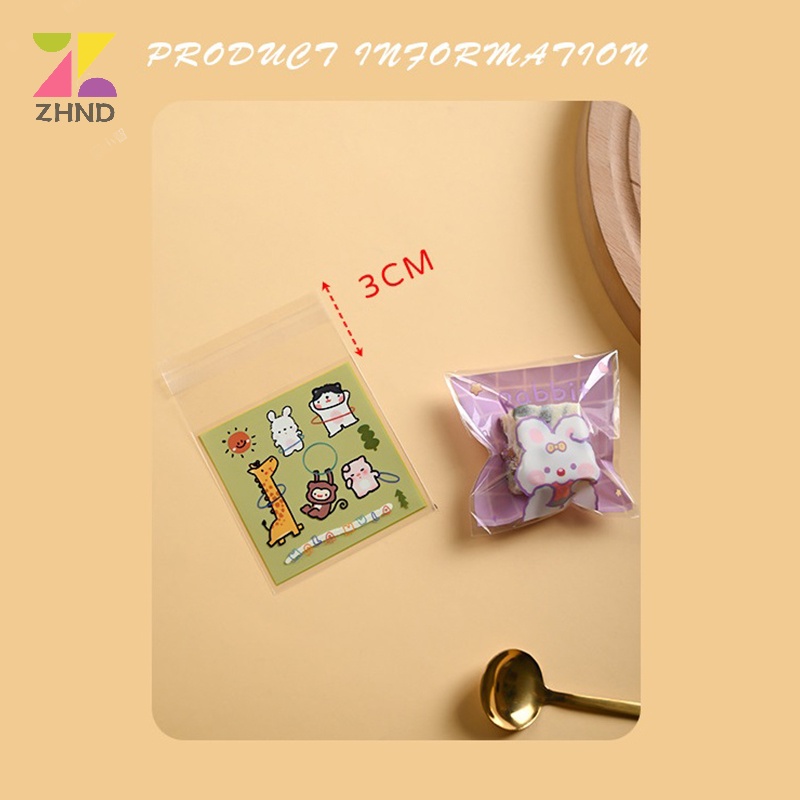 Set 100 Túi Nhựa Đựng Bánh Kẹo Xinh Xắn