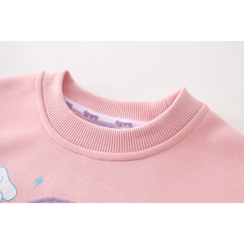 Áo hoodie Cổ Tròn Tay Dài In Hình Thỏ Hoạt Hình Đính Kim Sa Thay Đổi Màu Thời Trang Mùa Thu 2023 Cho Bé Gái