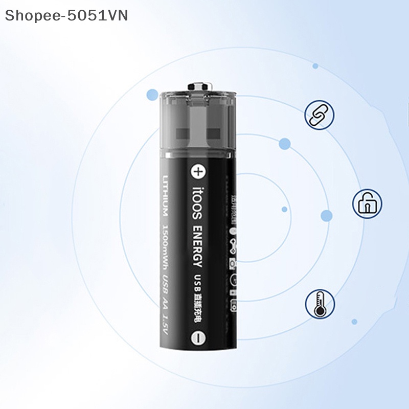 Usb Sạc Pin lithium 1.5v aa 1500mah Mới