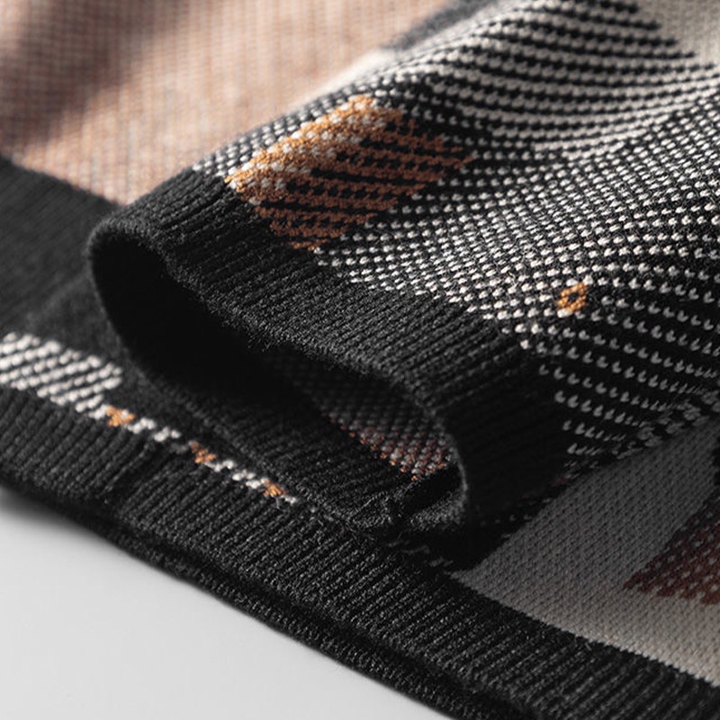 Áo Khoác Dáng Rộng In Họa Tiết Hình Học Phong Cách Đường Phố Thời Trang Xuân Thu Mới Cho Nam