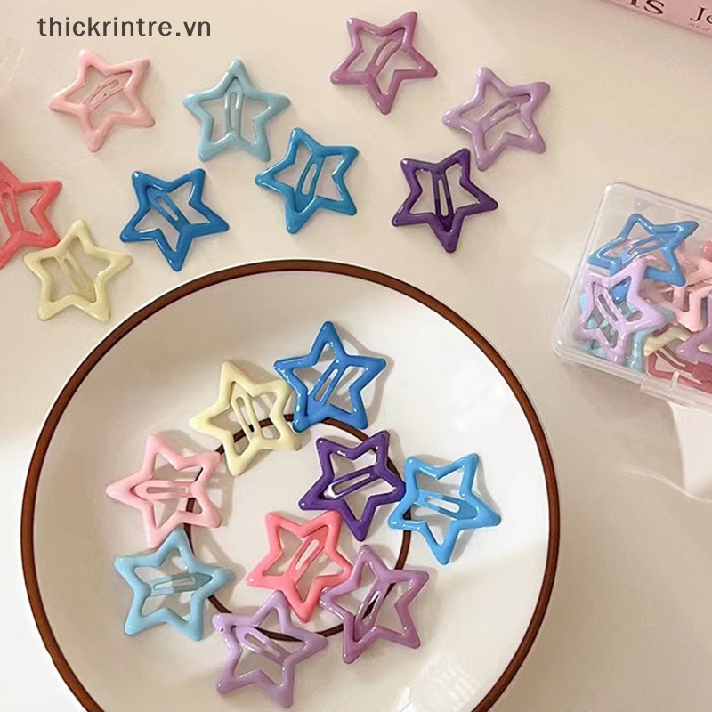 Set 5 Kẹp Tóc Kim Loại Hình Ngôi Sao Năm Cánh Xinh Xắn Cho Bé vn