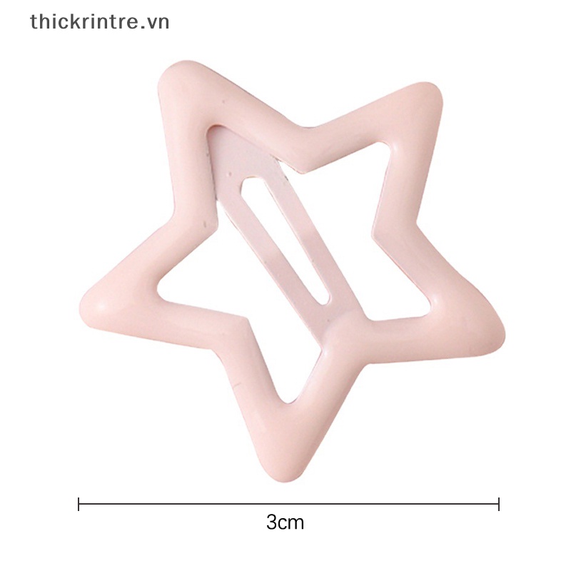 Set 5 Kẹp Tóc Kim Loại Hình Ngôi Sao Năm Cánh Xinh Xắn Cho Bé vn