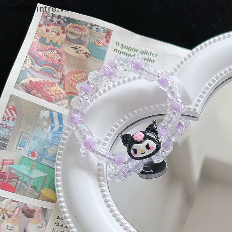 Th Vòng Tay Xỏ Hạt Pha Lê Nhân Tạo Hoạt Hình kawaii cinnamoroll kuromi Đáng Yêu Thời Trang Mới vn