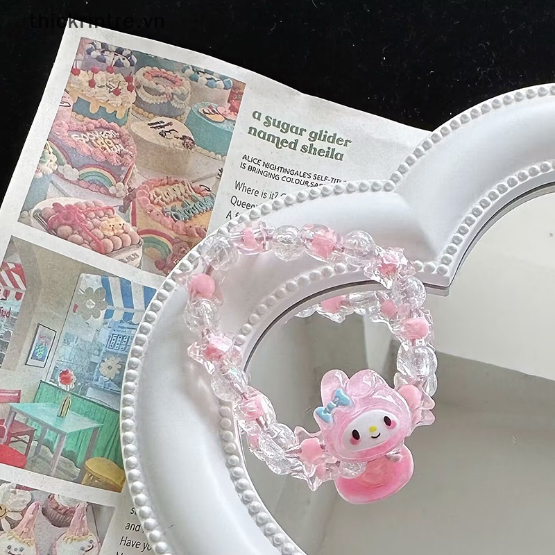 Th Vòng Tay Xỏ Hạt Pha Lê Nhân Tạo Hoạt Hình kawaii cinnamoroll kuromi Đáng Yêu Thời Trang Mới vn