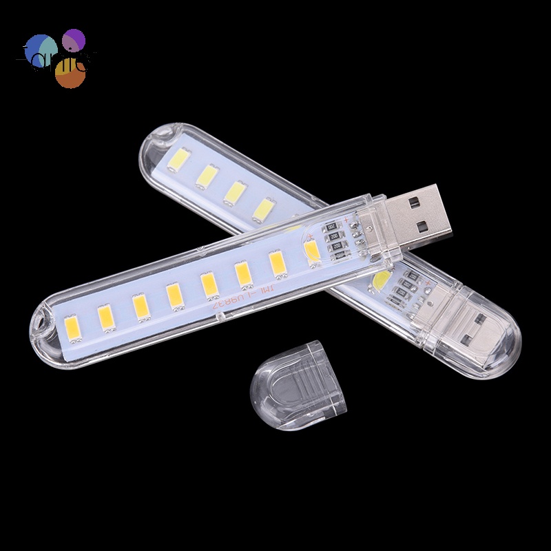 Đèn led usb mini Di Động 5v 8 Bóng led Cho Máy Tính Di Động