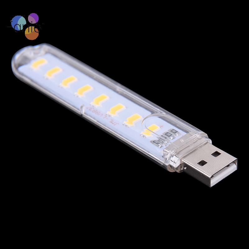 Đèn led usb mini Di Động 5v 8 Bóng led Cho Máy Tính Di Động