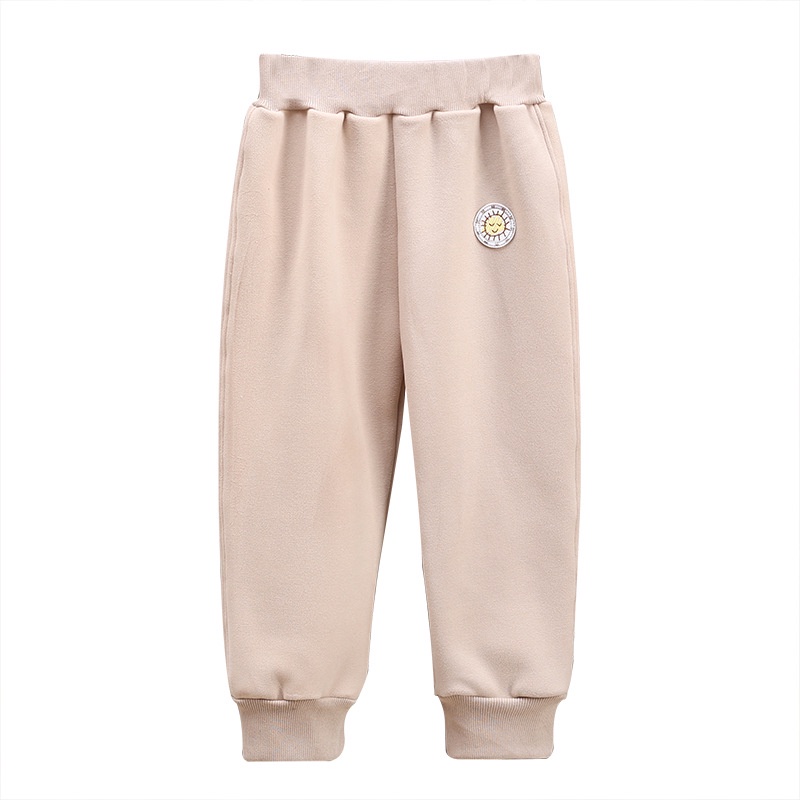 Quần Thể Thao Lót Lông Cừu Dày Dặn Ấm Áp Thời Trang Thu Đông Cho Bé 80-130cm