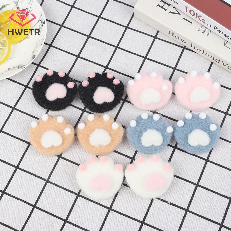 Set 2 Ghim Cài Áo Hình Chân Mèo Dễ Thương Mới