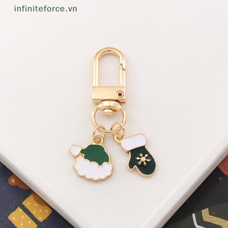 Móc Khóa Kim Loại Hình Ông Già Noel Tuần Lộc Giáng Sinh