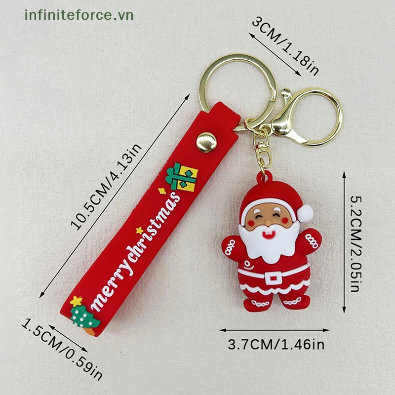 1 Móc Khóa Hình Tuần Lộc / Ông Già Noel / Người Tuyết Treo Balo / Xe Hơi Trang Trí Giáng Sinh